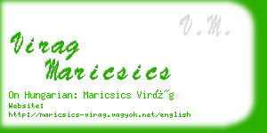 virag maricsics business card